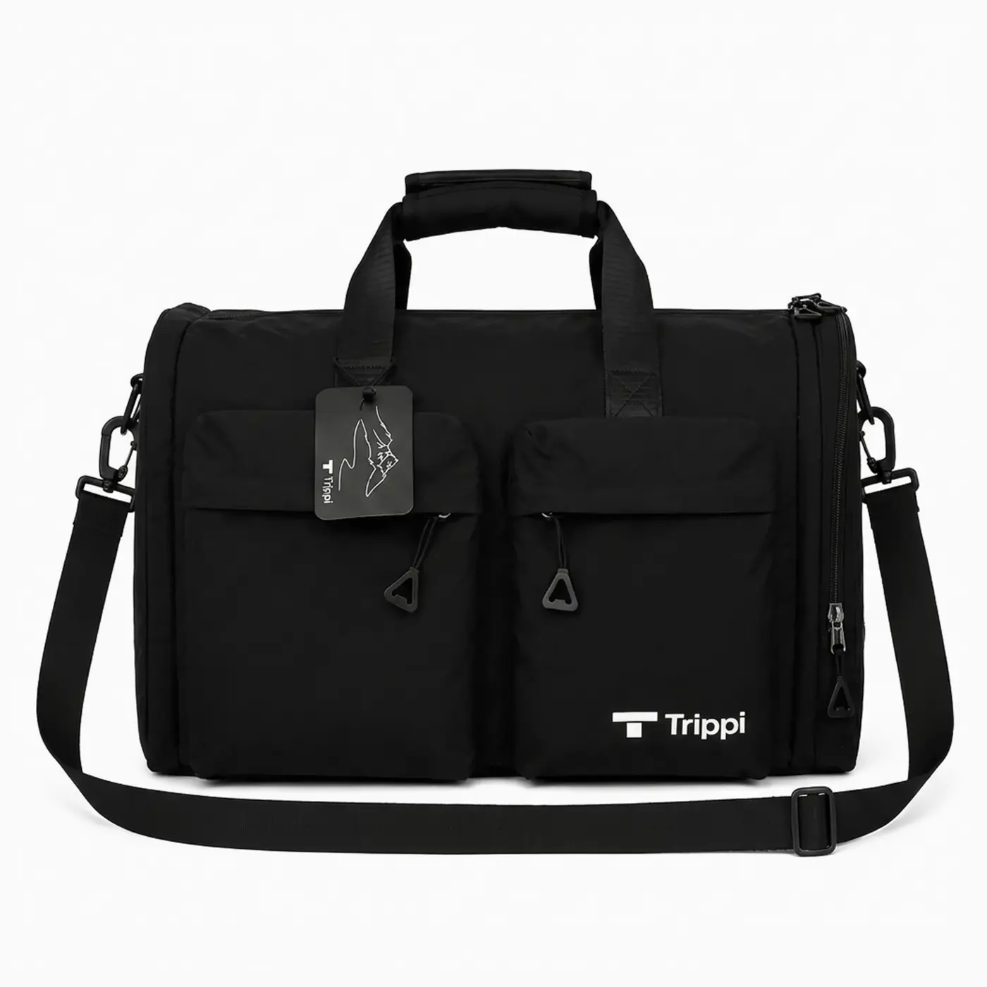 Front view of black TTrippi bag